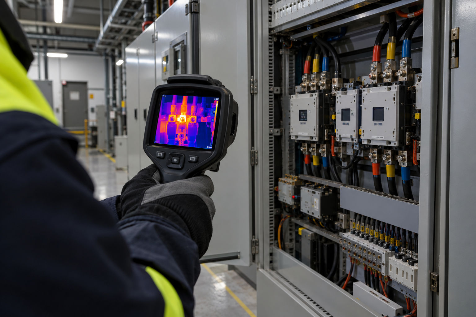 Thermal imaging survey of an industrial electrical panel — THM-001